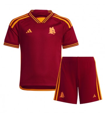 AS Roma Koszulka Podstawowych Dziecięca 2023-24 Krótki Rękaw (+ Krótkie spodenki)